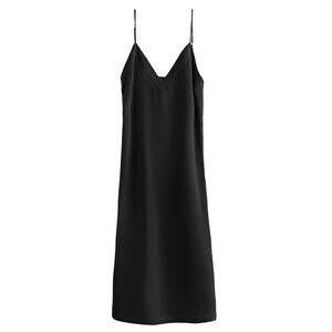 Cuyana Silk Slip Dress in Black colorway